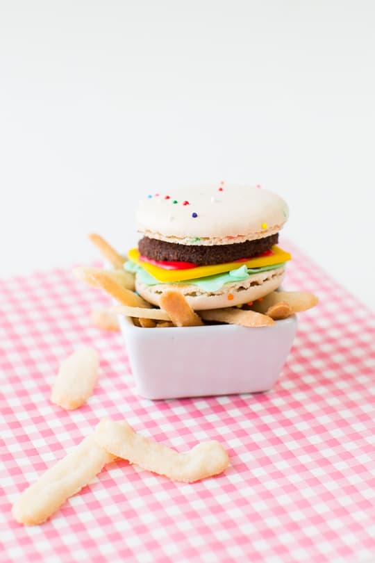 DIY mini cheeseburger and french fries with a mini milkshake to top it off! | sugar & cloth