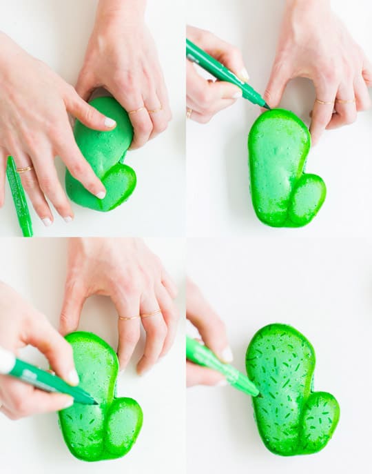 DIY potted cactus macarons | sugar & cloth