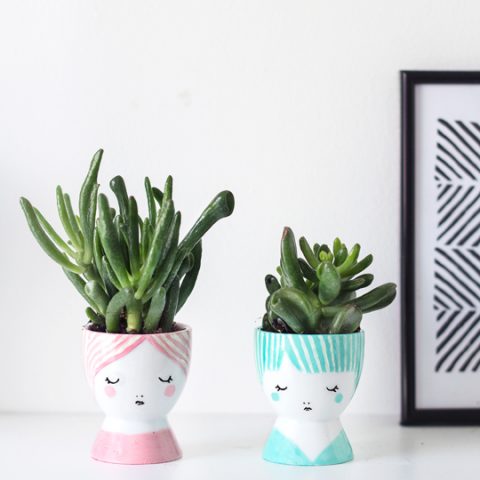 DIY mini face planters | sugar & cloth