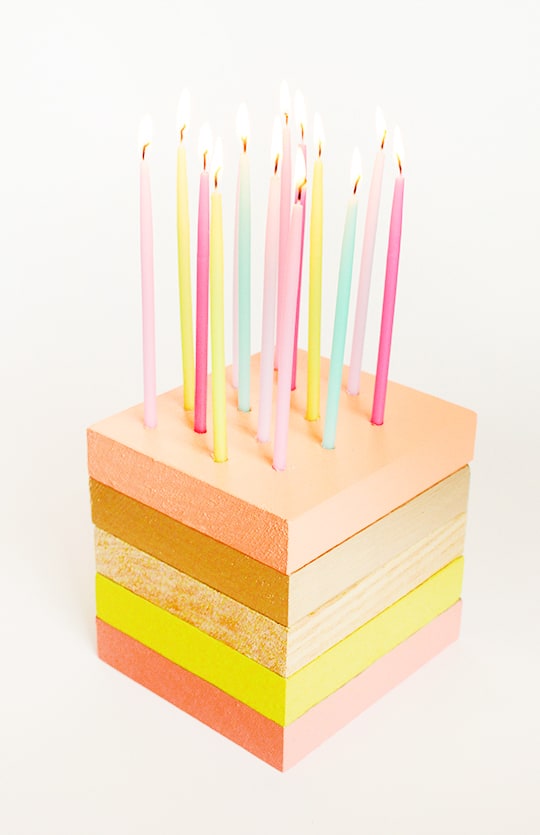 DIY wooden birthday cake decor | sugar & cloth