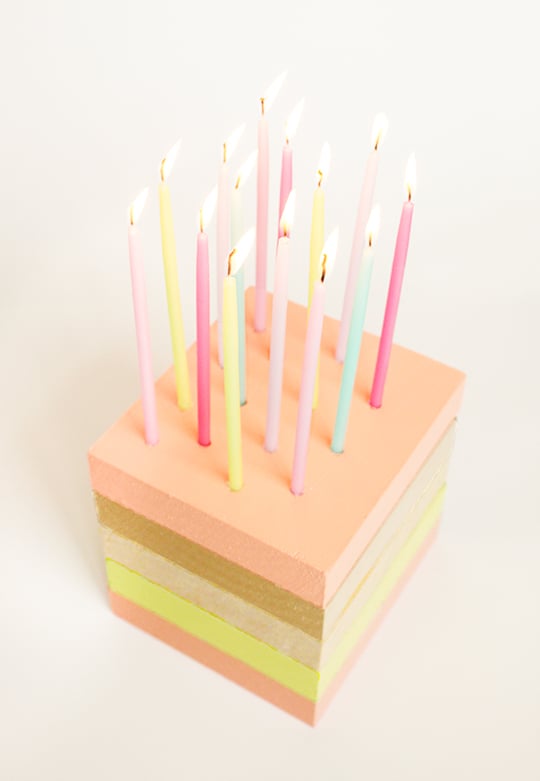 DIY wooden birthday cake decor | sugar & cloth