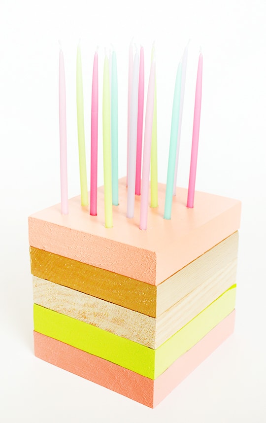 DIY wooden birthday cake decor | sugar & cloth