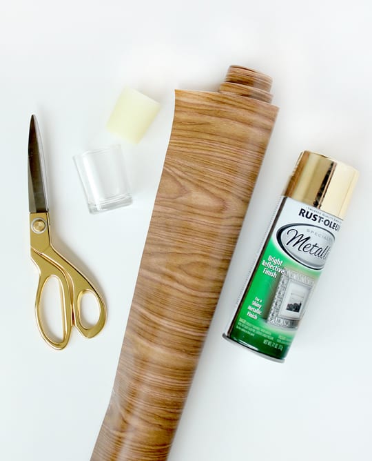 DIY retro faux wood candle | sugar & cloth