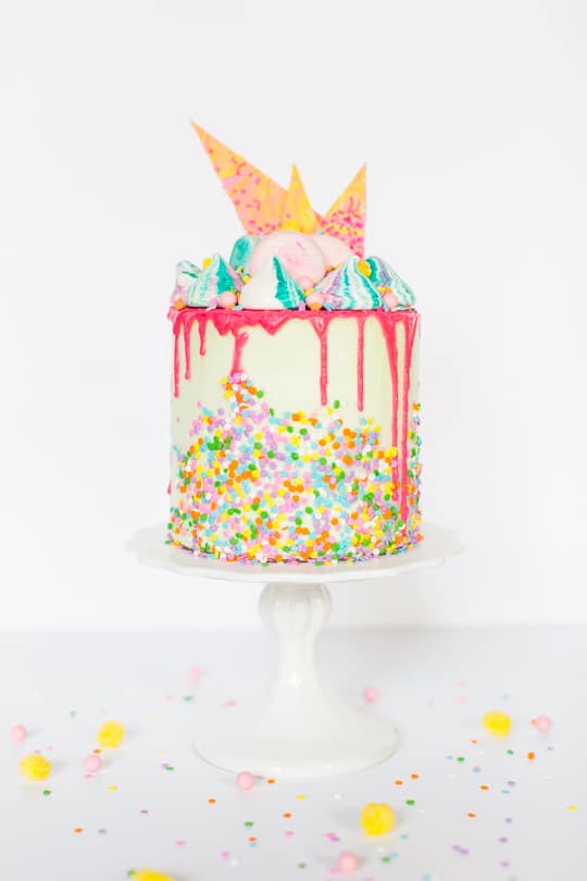 a unicorn strawberry cake recipe | sugar & cloth