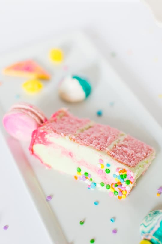 a unicorn strawberry cake recipe | sugar & cloth