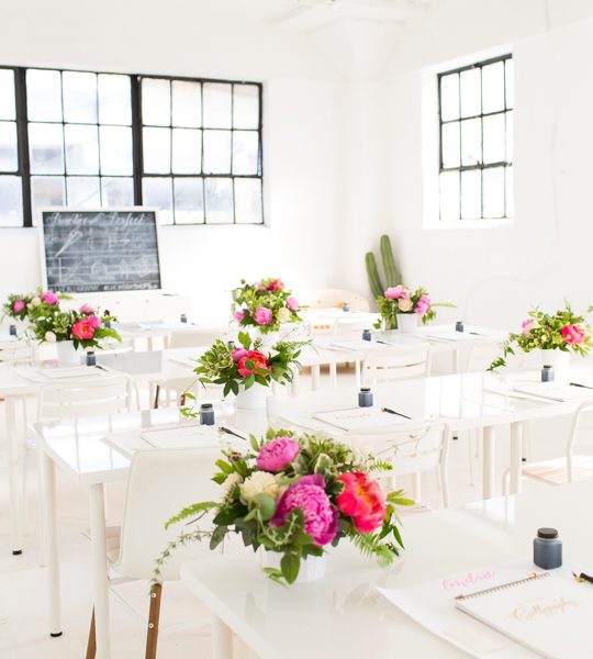 houston calligraphy workshop recap at the Sugar & Cloth studio