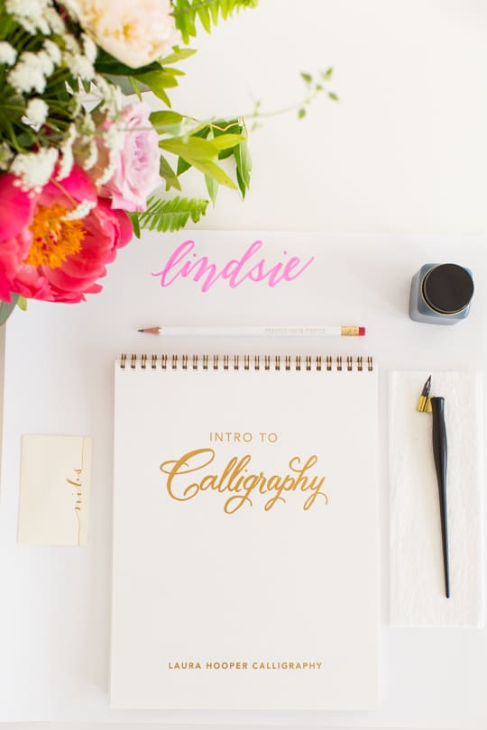 houston calligraphy workshop recap at the Sugar & Cloth studio