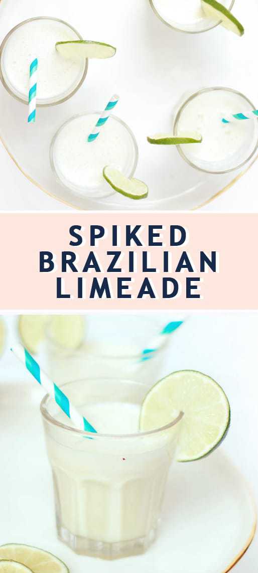 photo of how to make a Spiked Brazilian Limeade by top Houston lifestyle blogger Ashley Rose of Sugar & Cloth