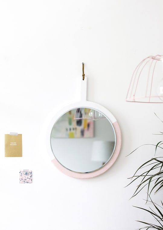 DIY Hanging Mirror - Sugar & Cloth