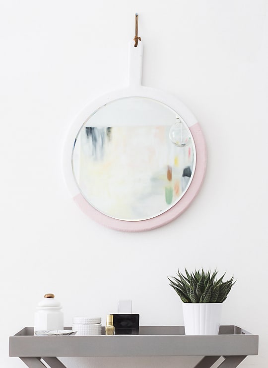 Color Block DIY Hanging Mirror