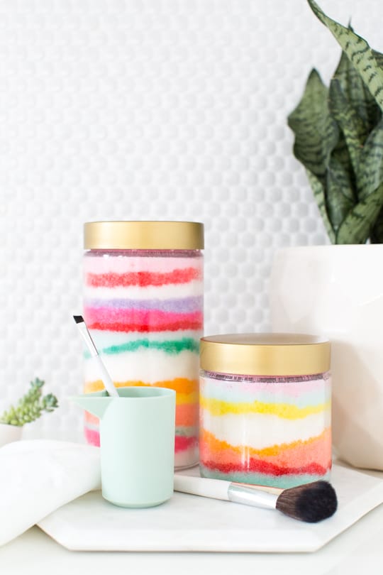 DIY sugar scrub sand art - Sugar & Cloth