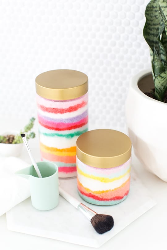 DIY sugar scrub sand art - Sugar & Cloth