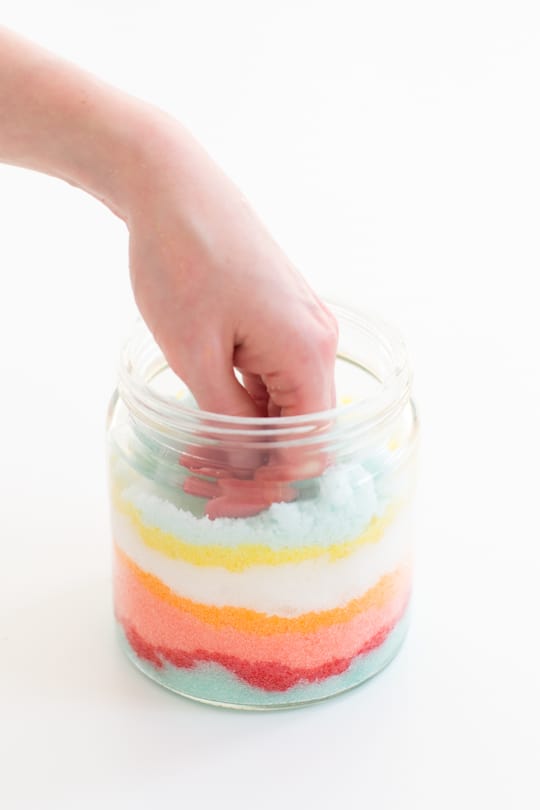 DIY sugar scrub sand art - Sugar & Cloth