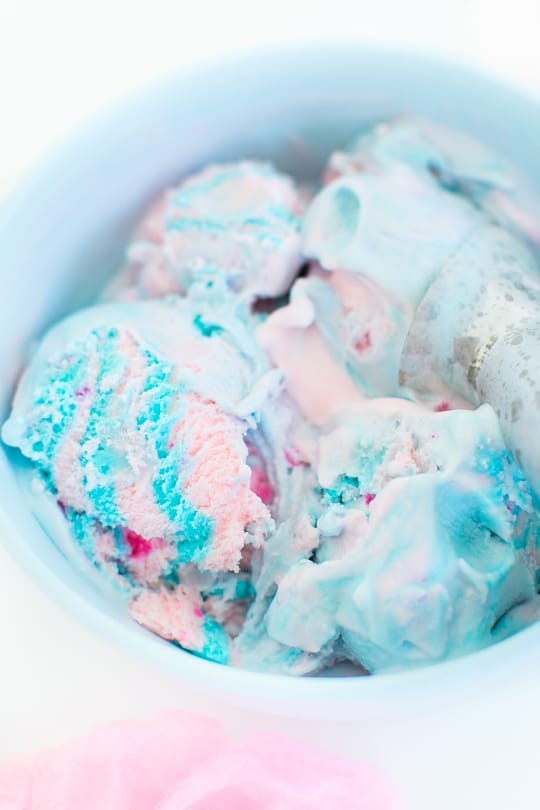 cotton candy ice cream shots - Sugar & Cloth