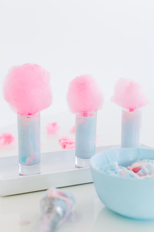 cotton candy ice cream shots - Sugar & Cloth