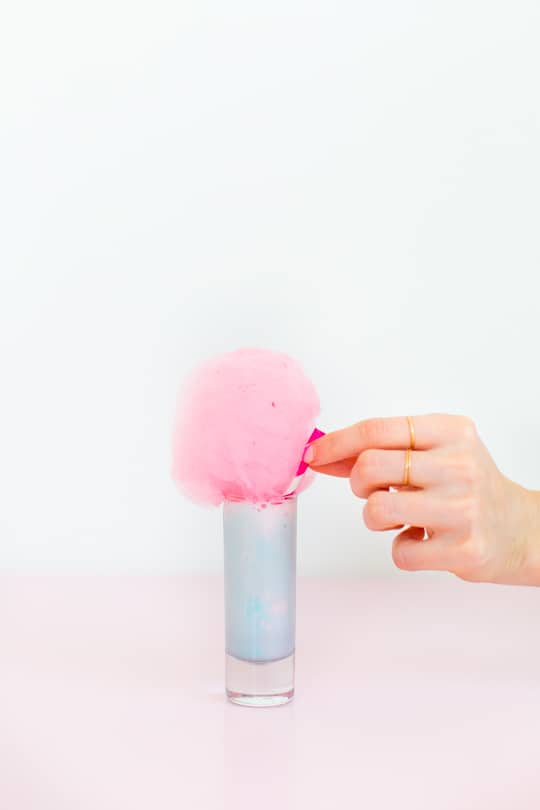 cotton candy ice cream shots - Sugar & Cloth