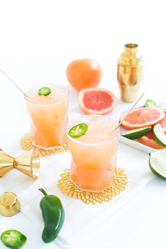 simple spicy paloma recipe #sipsforsummer - Sugar & Cloth