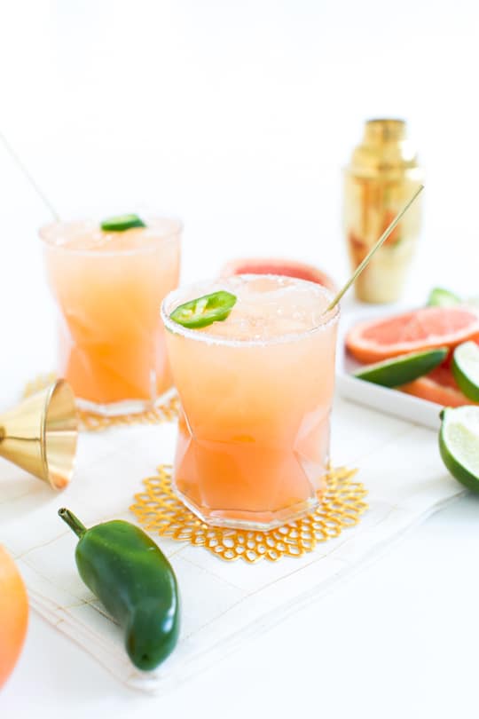 simple spicy paloma recipe #sipsforsummer - Sugar & Cloth