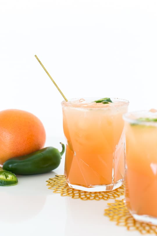 simple spicy paloma recipe #sipsforsummer - Sugar & Cloth