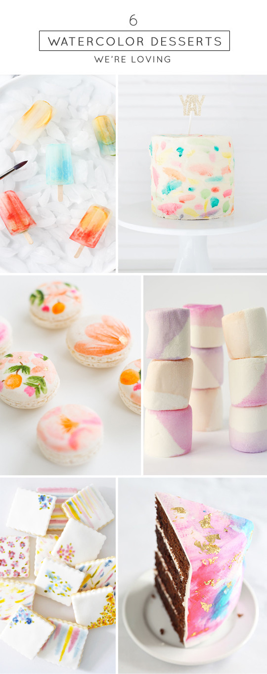 6 DIY Watercolor Sweets