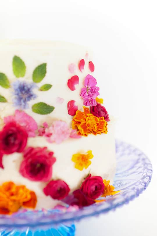 DIY abstract floral pattern cake - Sugar & Cloth