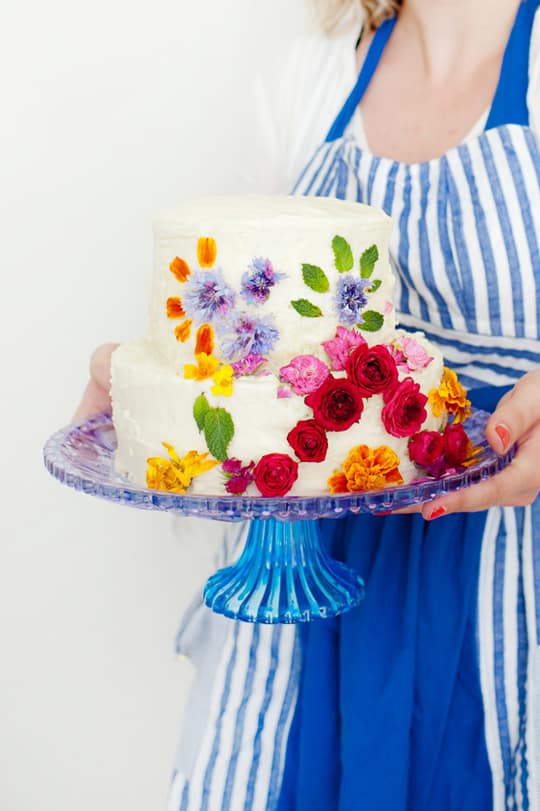 DIY abstract floral pattern cake - Sugar & Cloth