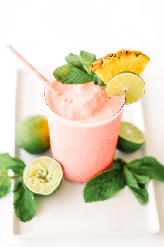 watermelon smoothie with fresh watermelon