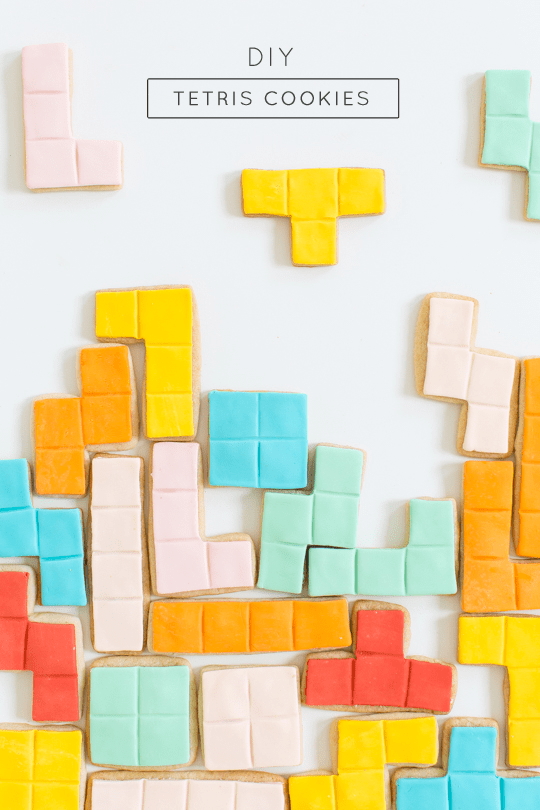 DIY tetris cookies - sugar & cloth
