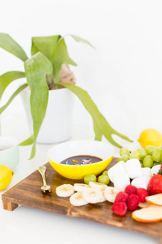 DIY Serving Tray with a Bowl Rest