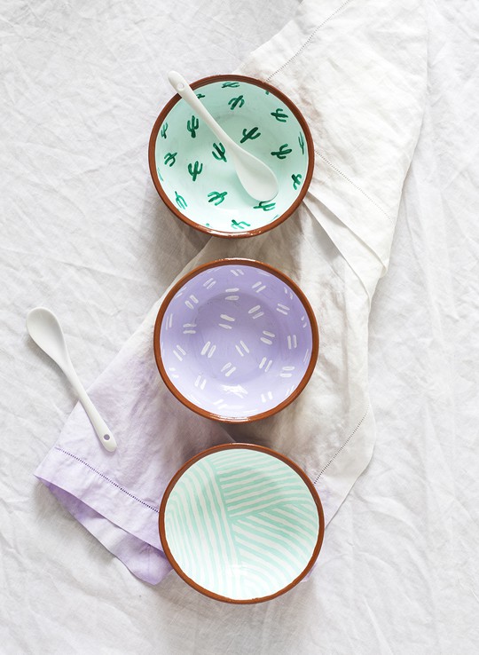 Fancy Fiesta DIY Pattern Bowls Sugar Cloth Home Decor