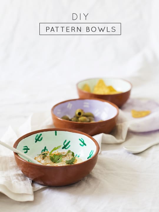 DIY Pattern Bowls - Sugar & Cloth