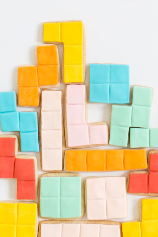 DIY tetris cookies - sugar & cloth