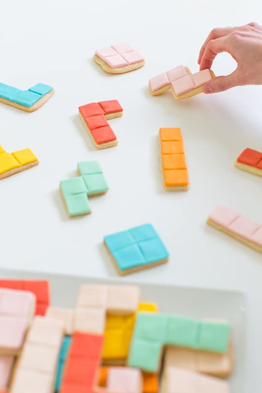 DIY tetris cookies - sugar & cloth