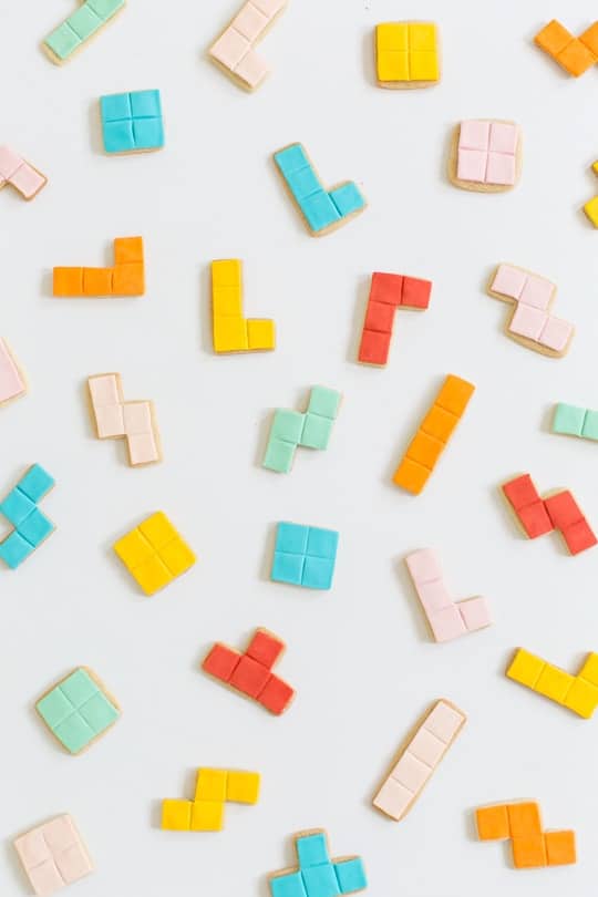 DIY tetris cookies - sugar & cloth