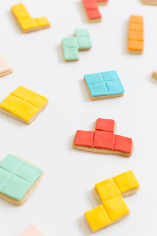 DIY tetris cookies - sugar & cloth