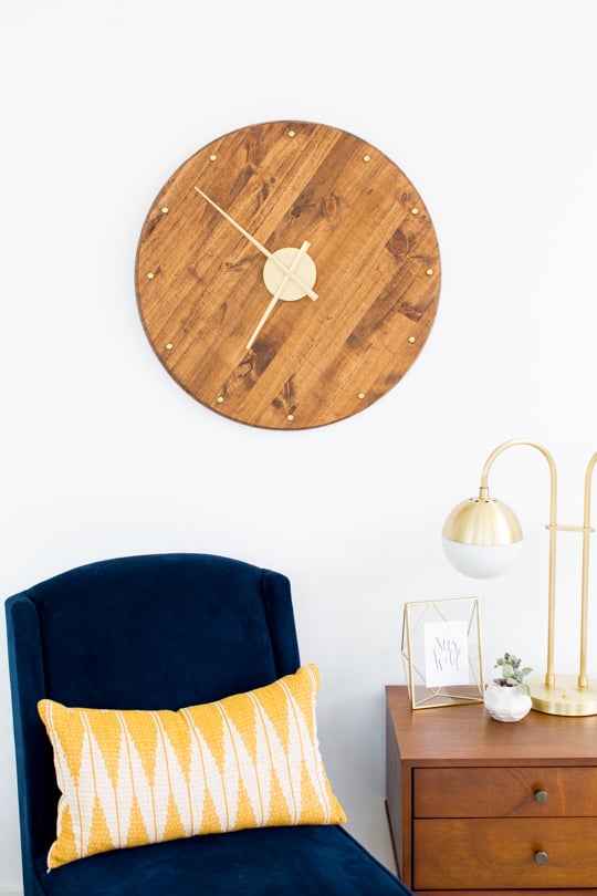DIY mid century wall clock - sugar & cloth