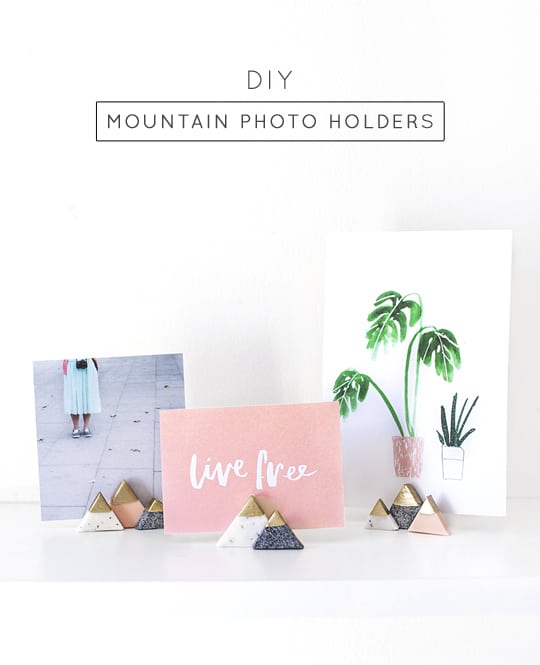 DIY mini mountain photo or card holders - sugar and cloth