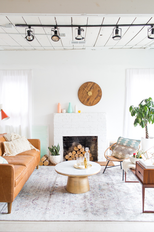 A Living Room Makeover We Styled for Loloi Anastasia Rugs
