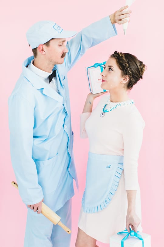 Hipster Halloween: DIY The Grand Budapest Hotel couples costume idea - Sugar & Cloth by Top Blogger Ashley Rose #costume #couplescostume #diy #diycostume #grandbudapest #mendel's #agatha #halloween #halloweencostume 