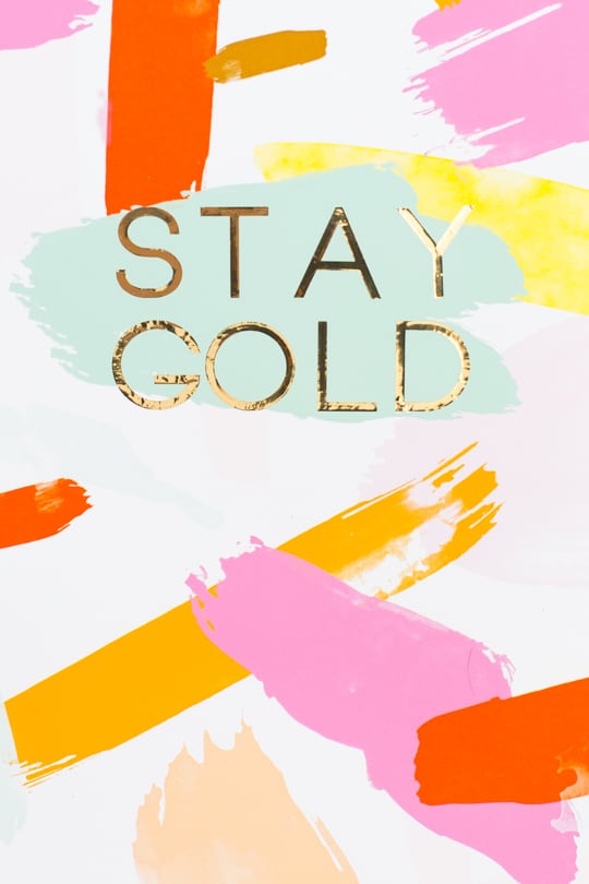 DIY gold foil wall art and printables quotes - sugar and cloth