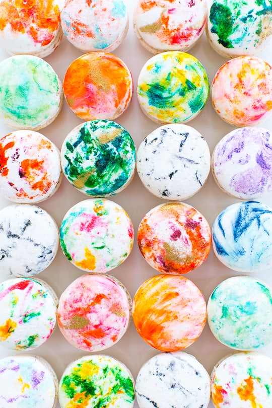 DIY Marbled Macarons - Sugar and Cloth