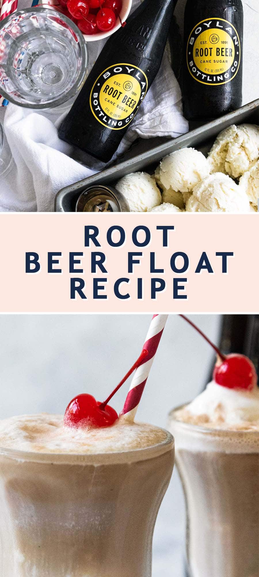 photo of the recipe card on how to make a root beer float by top Houston lifestyle blogger Ashley Rose of Sugar & Cloth