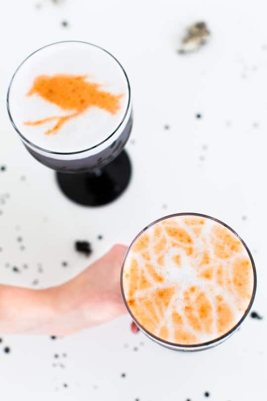 Creepy Cocktails: Spooky stencil cocktails - sugar and cloth