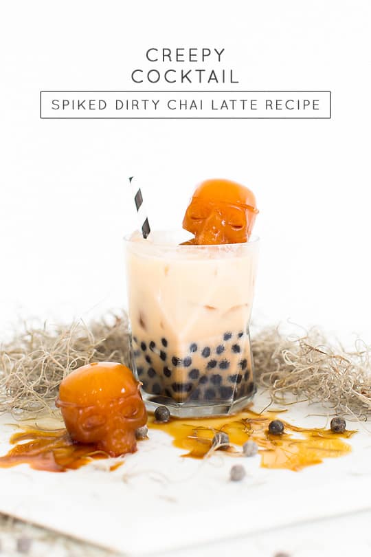 Bubbly Spiked Dirty Chai Latte Cocktail Recipe - Sugar and Cloth