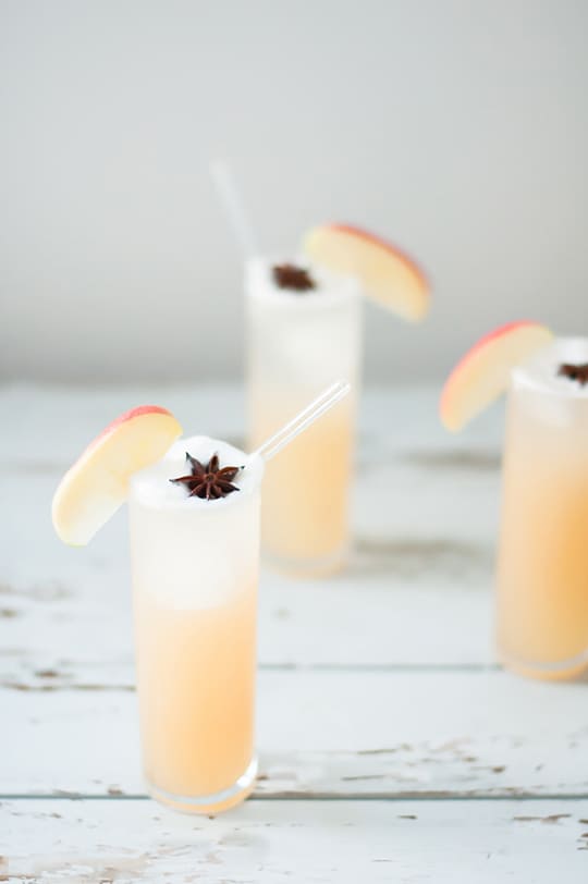 Apple Brandy Allspice Fizz Cocktail Recipe - sugar and cloth - entraining cocktails by Houston Blogger Ashley Rose #cocktail #drink #fizz #apple #brandy #allspice #applebandy #holiday #recipe