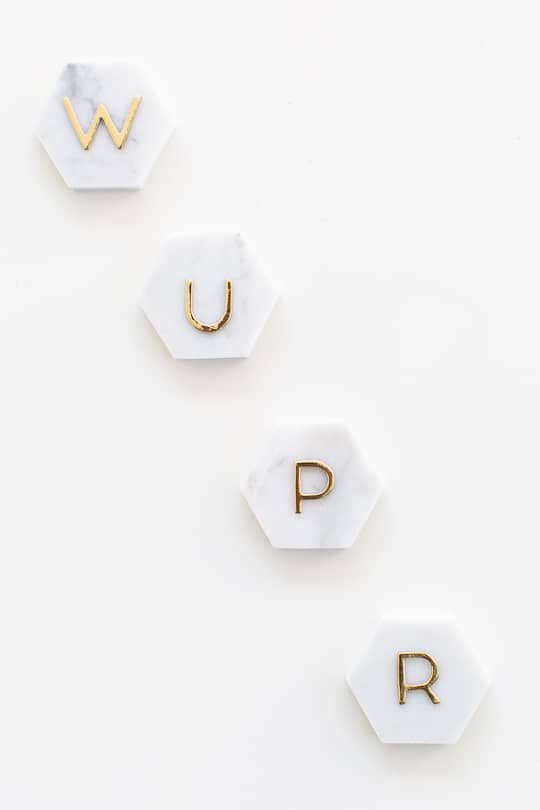 DIY Marble Hexagon Place Cards-8