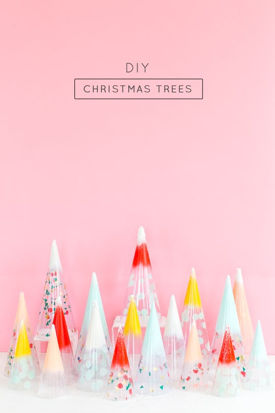 DIY Christmas trees: confetti domes - sugar & cloth