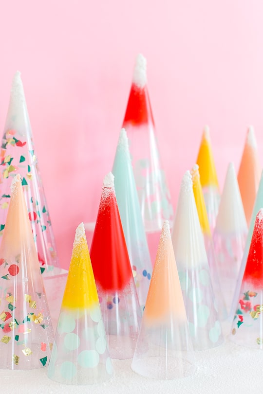 DIY Christmas trees: confetti domes - sugar & cloth