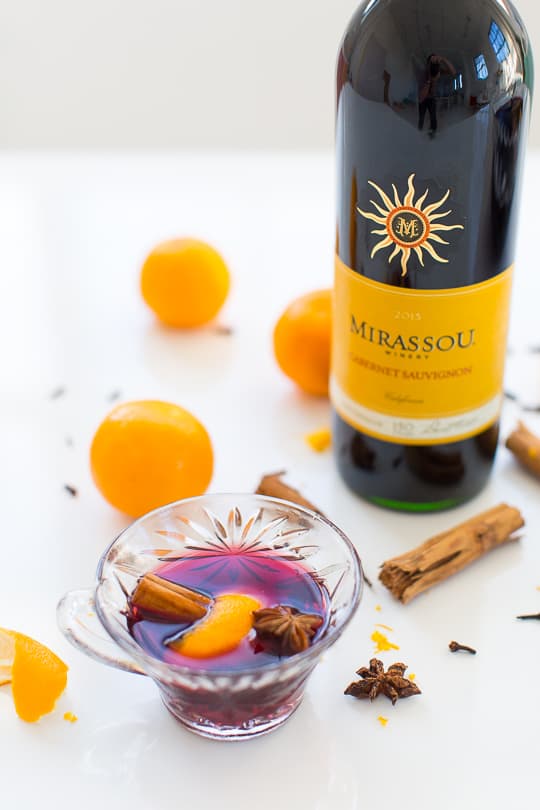 Mirassou Cabernet Sauvignon wine for hot mulled wine recipes by Houston blogger, Ashley Rose of Sugar & Cloth #holiday #wine #mulled #pot #spicedwine #hotwine #simple #christmas #thanksgiving