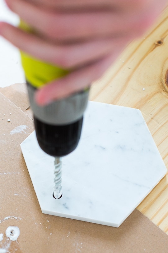 DIY hanging marble serving board - sugar & cloth